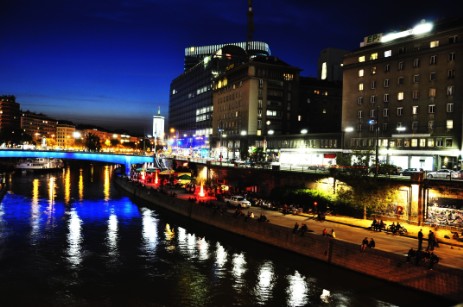 2013 in Wien, Abendstimmung am Donaukanal
